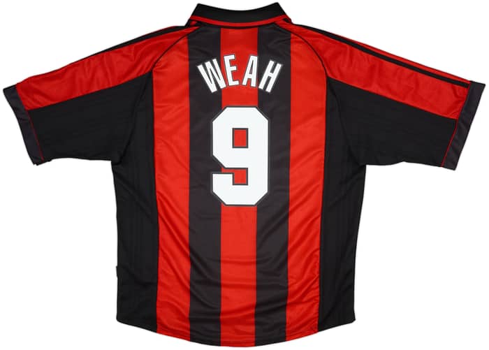 1998-00 AC Milan Camiseta de local Weah #9 - 9/10 - (XL)