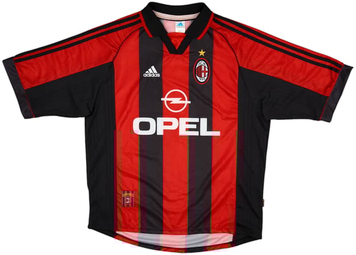 1998-00 AC Milan Camiseta de local Weah #9 - 9/10 - (XL)