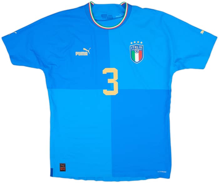 2022-23 Italy Authentic Home Shirt Chiellini #3 - 10/10 - (XL)
