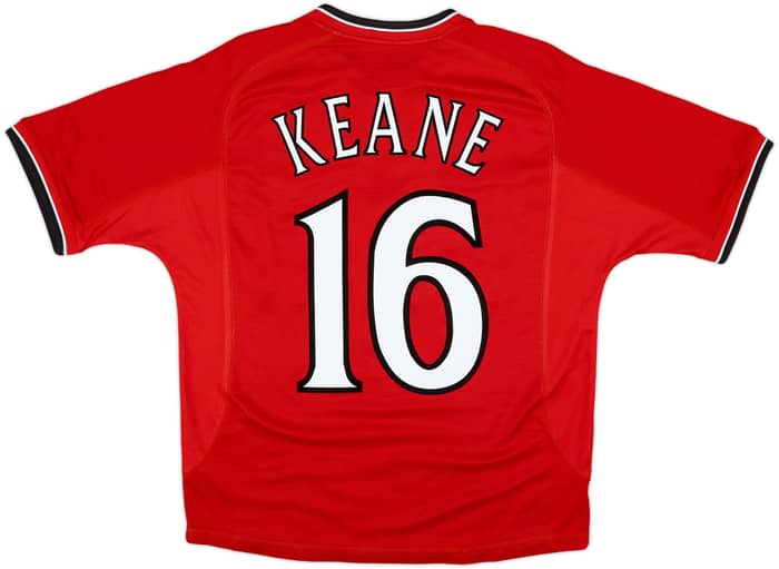 2000-02 Manchester United Home Shirt Keane #16 - 8/10 - (Y)