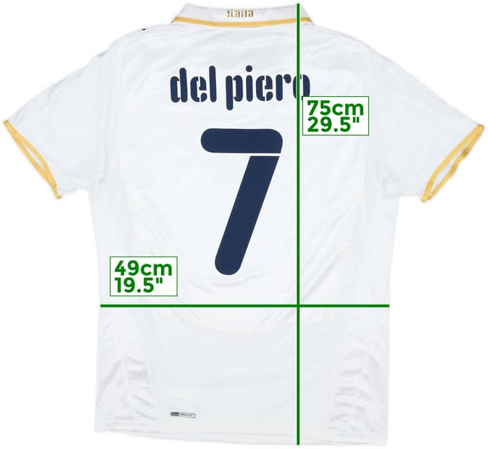 2007-08 Italy Away Shirt Del Piero #7 - 8/10 - (M)