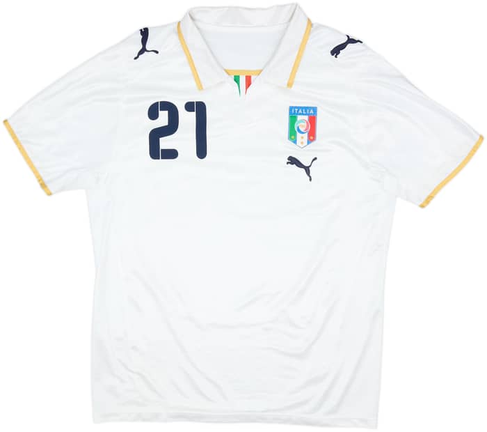 2007-08 Italy Away Shirt Pirlo #21 - 8/10 - (L)