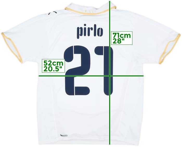 2007-08 Italy Away Shirt Pirlo #21 - 7/10 - (M)