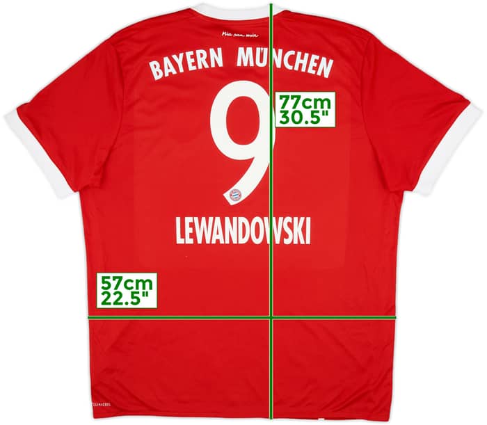 2017-18 Bayern Munich Home Shirt Lewandowski #9 (XL)