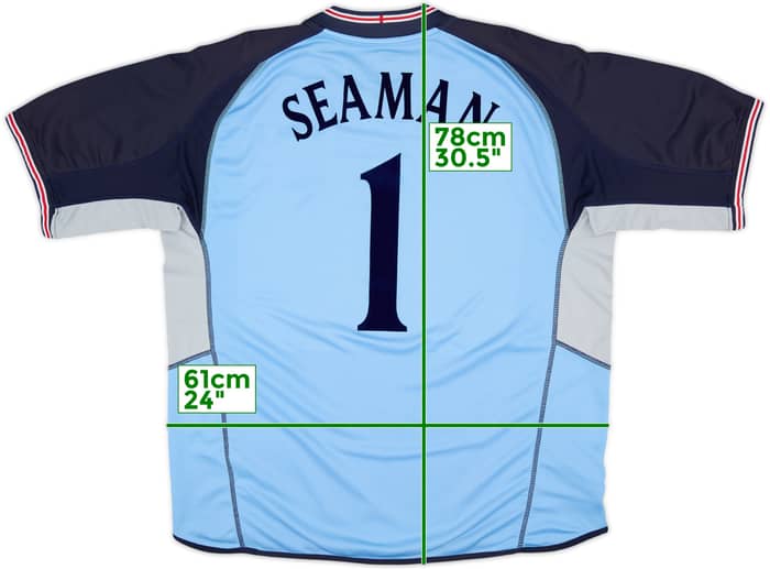 2002-03 England GK S/S Shirt Seaman #1 - 8/10 - (XXL)