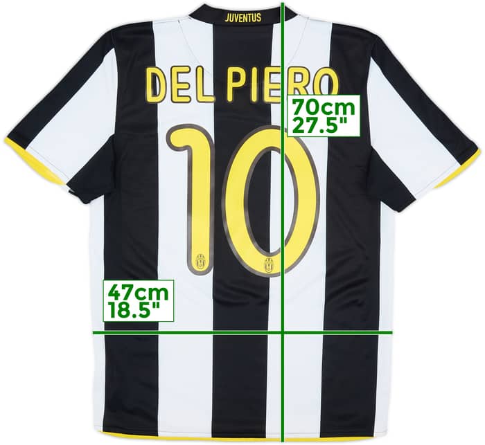 2008-09 Juventus Home Shirt Del Piero #10 - 8/10 - (S)