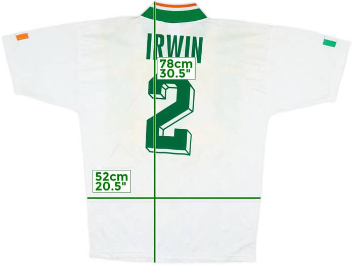 1994 Ireland Away Shirt Irwin #2 - 7/10 - (M)