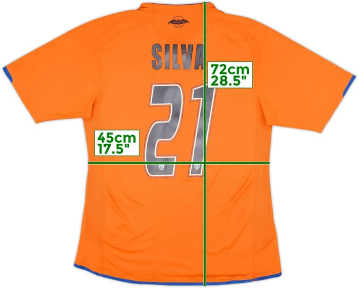 2007-08 Valencia Away Shirt Silva #21 - 8/10 - (M)
