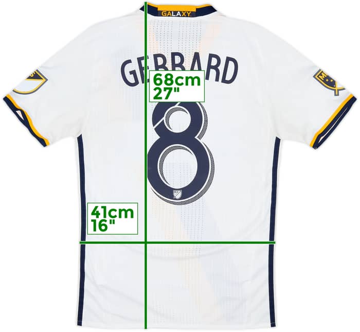 2016-17 LA Galaxy Authentic Home Shirt Gerrard #8 - 7/10 - (S)
