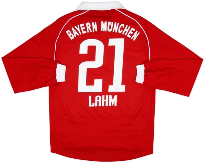 2005-06 Bayern Munich Home L/S Shirt Lahm #21 - 10/10 - (S)