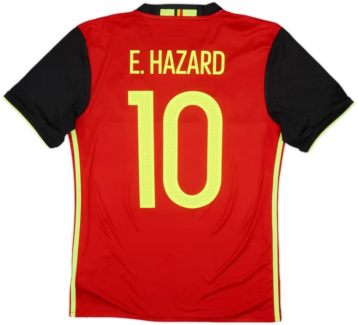 2016-17 Belgium Home Shirt E. Hazard #10 - 8/10 - (S)