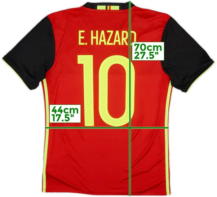 2016-17 Belgium Home Shirt E. Hazard #10 - 8/10 - (S)