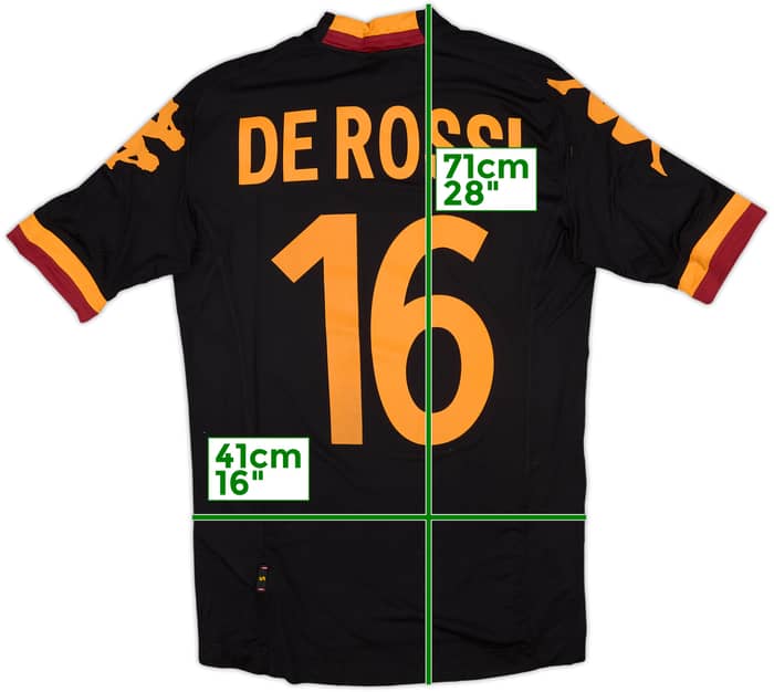 2012-13 Roma Third Shirt De Rossi #16 - 8/10 - (S)