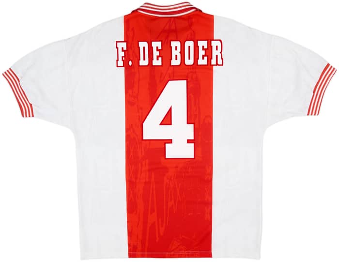 1996-97 Ajax Home Shirt F. De Boer #4 - 9/10 - (L)