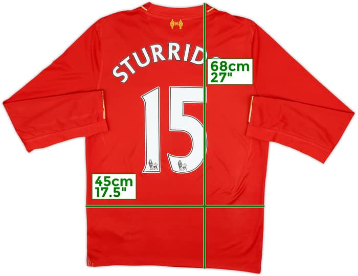 2015-16 Liverpool Home L/S Shirt Sturridge #15 - 8/10 - (S)