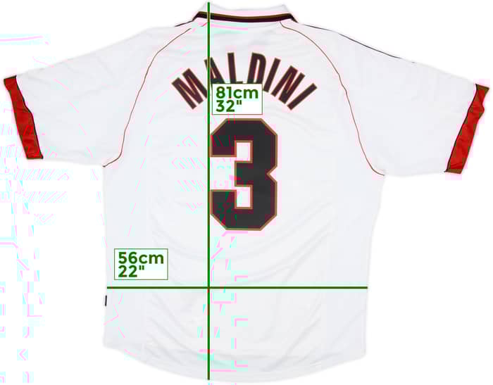 1998-99 AC Milan Away Shirt Maldini #3 - 8/10 - (XL)