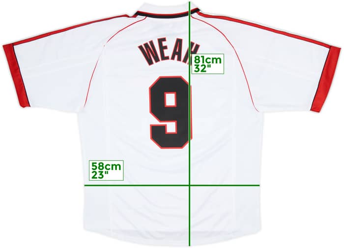 1998-99 AC Milan Away Shirt Weah #9 (XL)