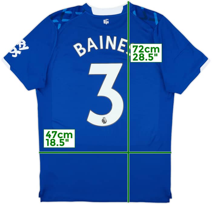 2019-20 Everton Home Shirt Baines #3 - 9/10 - (M)