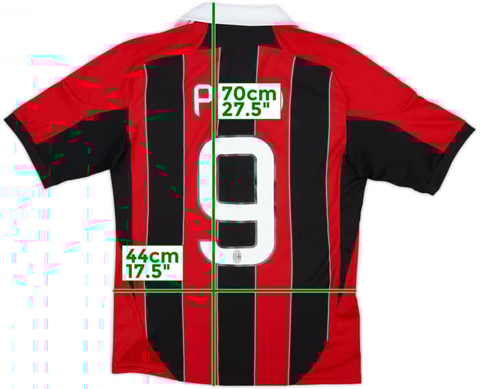 2012-13 AC Milan Home Shirt Pato #9 - 8/10 - (S)