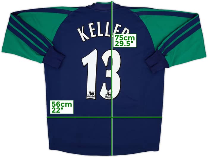 2001-02 Tottenham GK Shirt Keller #13 - 6/10 - (M)
