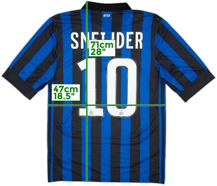 2011-12 Inter Milan Home Shirt Sneijder #10 - 8/10 - (S)