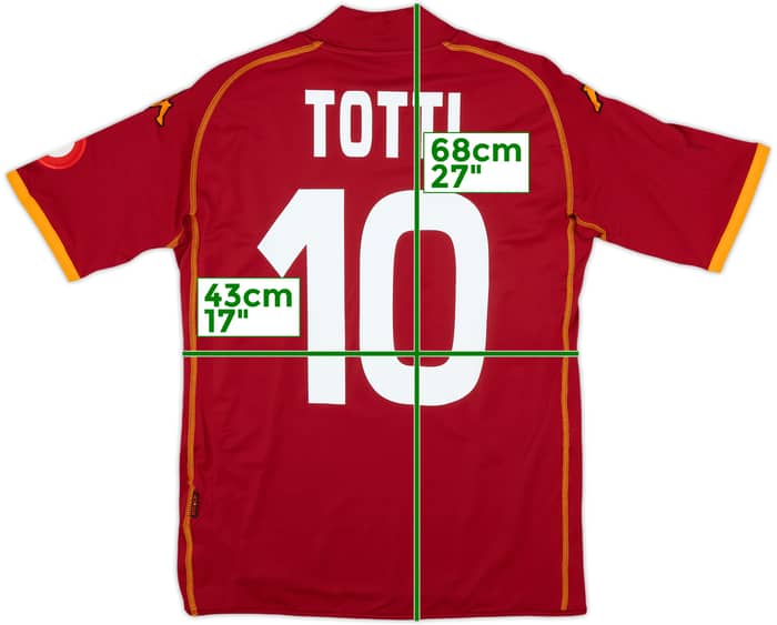 2008-09 Roma Home Shirt Totti #10 (S)