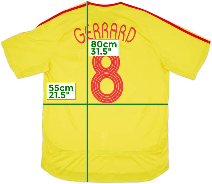 2006-07 Liverpool Away Shirt Gerrard #8 - 9/10 - (L)