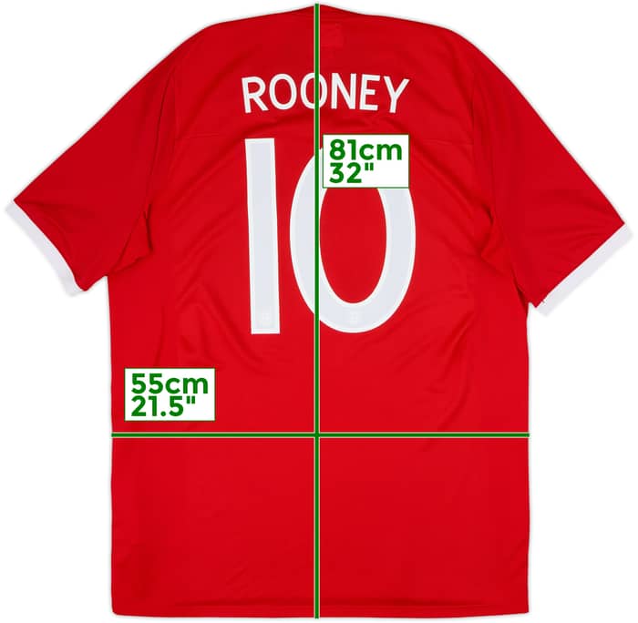 2010-11 England Away Shirt Rooney #10 - 8/10 - (L)