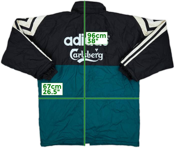1995-96 Liverpool adidas Padded Bench Coat - 6/10 - (L)