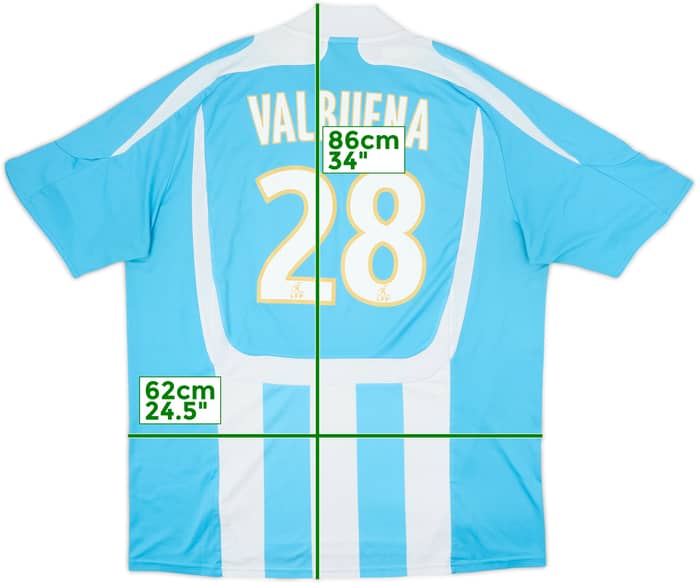 2007-08 Olympique Marseille Camiseta de Visitante Valbuena #28 - 6/10 - (XL)