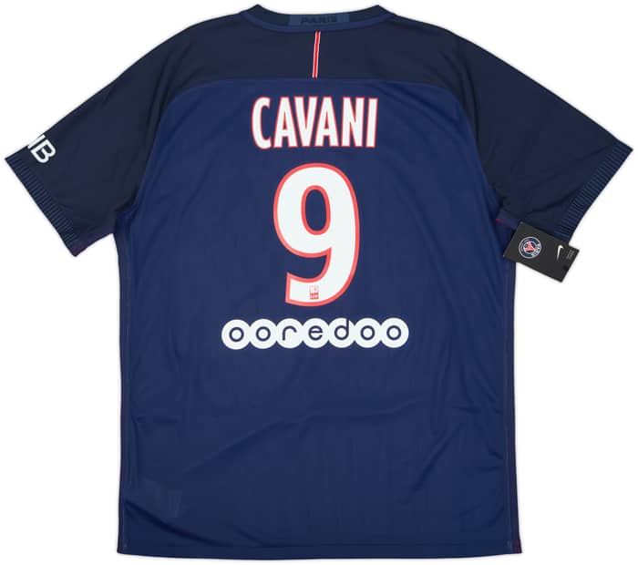 2016-17 Paris Saint-Germain Authentic Home Shirt Cavani #9 (XL)