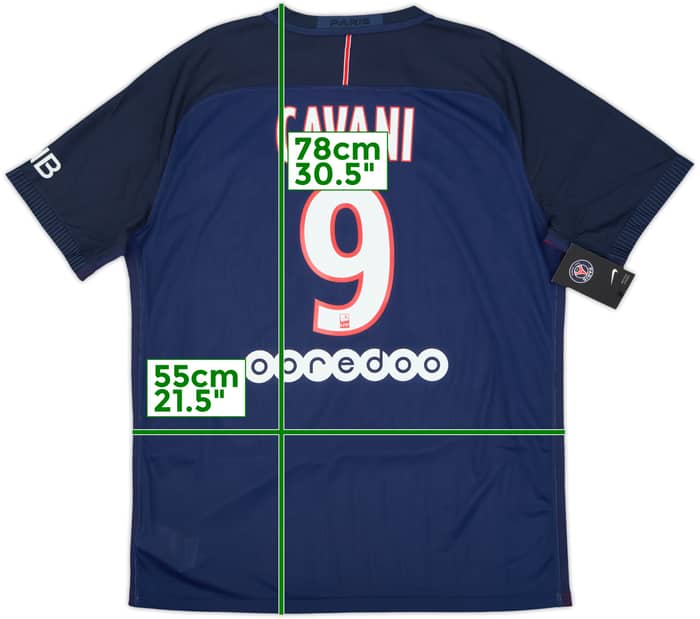 2016-17 Paris Saint-Germain Authentic Home Shirt Cavani #9 (XL)