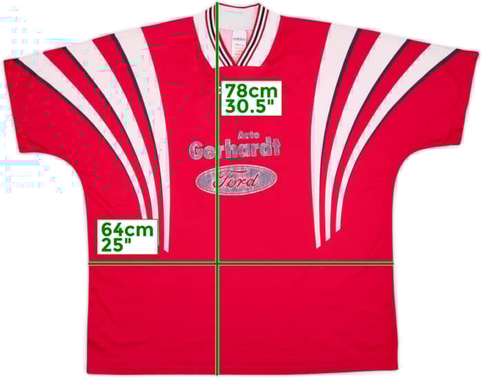 1996-98 adidas Template Shirt #10 - 6/10 - (XL)