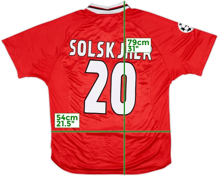 1999-00 Manchester United 'CL Winners' Shirt Solskjaer #20 - 5/10 - (XL)