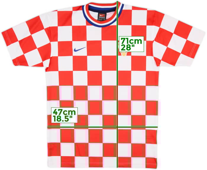 2000-02 Croatia Basic Home Shirt - 9/10 - (XL.Boys)