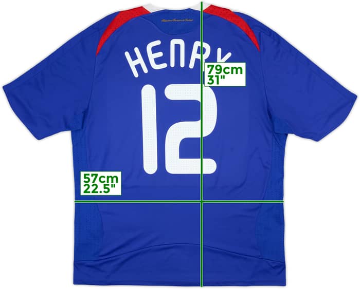 2007-08 France Home Shirt Henry #12 - 7/10 - (XL)