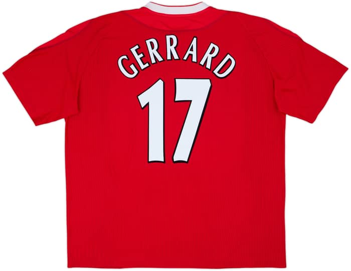 2002-04 Liverpool Home Shirt Gerrard #17 - 9/10 - (XXL)