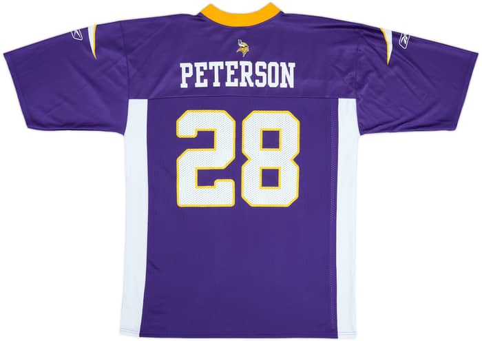 2008-11 Minnesota Vikings Peterson #28 Reebok Replica Home Jersey - 8/10 - (L)