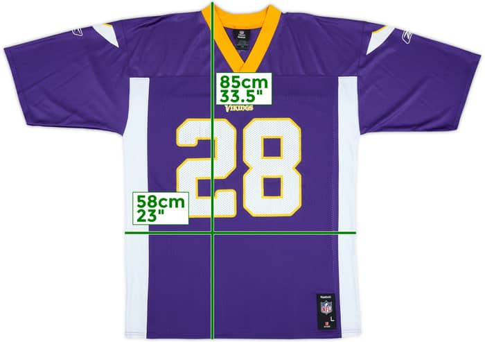 2008-11 Minnesota Vikings Peterson #28 Reebok Replica Home Jersey - 8/10 - (L)
