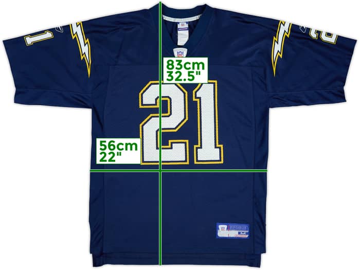 2002-04 San Diego Chargers Tomlinson #21 Reebok On Field Home Jersey - 7/10 - (M)