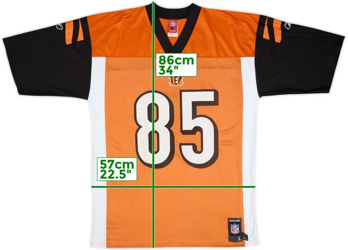 2005-06 Cincinnati Bengals C.Johnson #85 Reebok Replica Alternate Jersey - 8/10 - (L)