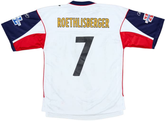 2006 Pittsburgh Steelers Roethlisberger #7 Super Bowl XL Reebok On Field Jersey - 9/10 - (M)