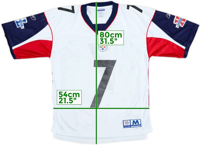 2006 Pittsburgh Steelers Roethlisberger #7 Super Bowl XL Reebok On Field Jersey - 9/10 - (M)