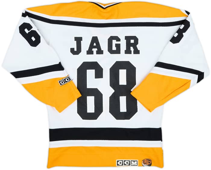1998-00 Pittsburgh Penguins Jagr #68 CCM Replica Home Jersey - 7/10 - (M.Boys)
