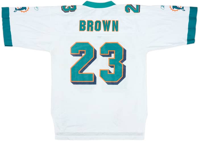 2005-06 Miami Dolphins Brown #23 Reebok On Field Away Jersey - 7/10 - (M)
