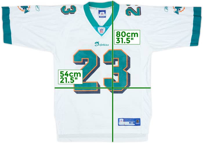2005-06 Miami Dolphins Brown #23 Reebok On Field Away Jersey - 7/10 - (M)