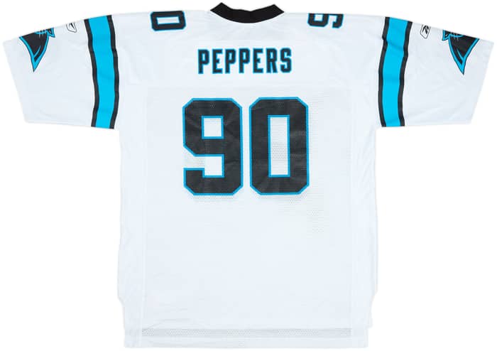 2005-06 Carolina Panthers Peppers #90 Reebok On Field Away Jersey - 8/10 - (XL)