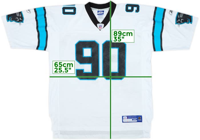 2005-06 Carolina Panthers Peppers #90 Reebok On Field Away Jersey - 8/10 - (XL)