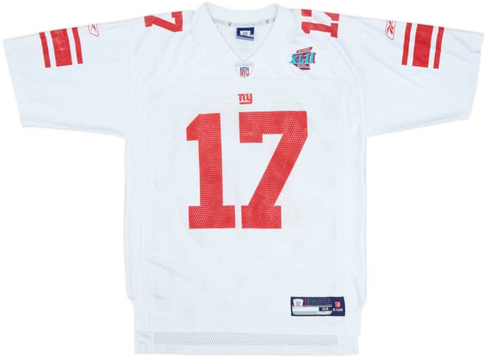 2007 New York Giants Burress #17 Reebok On Field Away Jersey - 5/10 - (M)