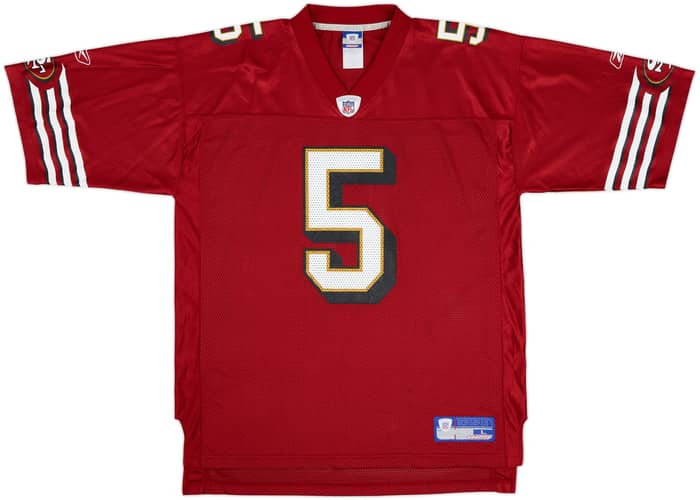 2002-03 San Francisco 49ers Garcia #5 Reebok On Field Home Jersey - 8/10 - (L)